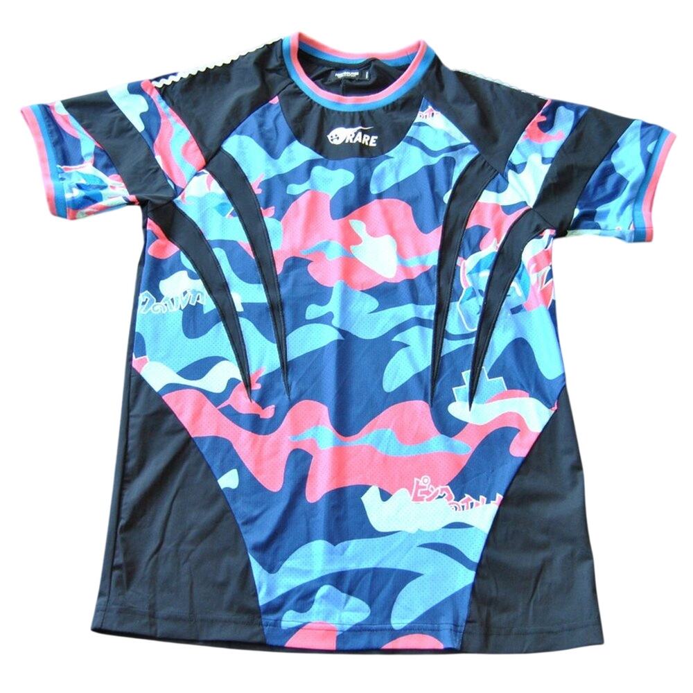 Pink Dolphin Black w/ Multi-Color Sleeve Jersey Small